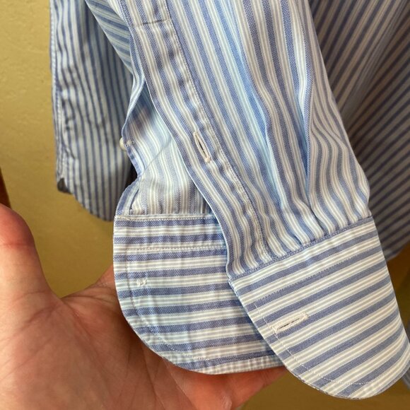 Caruso Shirt size 16 / 41 fitted Stripped Made in Italy - Picture 6 of 13